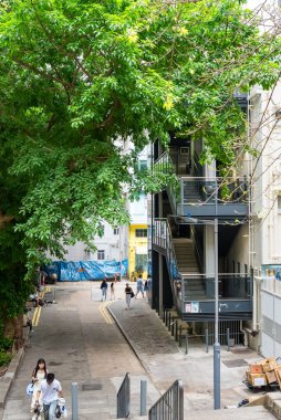 Hong Kong - 01 Nisan 2024: Hong Kong merkez soho bölgesi