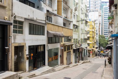 Hong Kong - 01 Nisan 2024: Hong Kong merkez soho bölgesi 