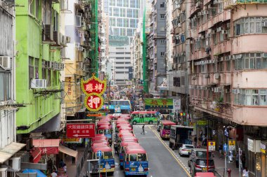 Hong Kong - 24 Nisan 2024: Hong Kong Mong Kok bölgesi