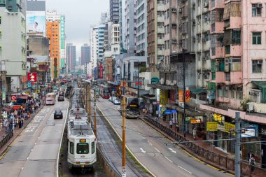 Hong Kong - 06 Nisan 2024: Hong Kong Yuen Long bölgesi