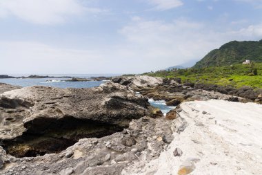 Hualien, Tayvan 'daki Pasifik Sahili Manzaralı Eğlence Bölgesi