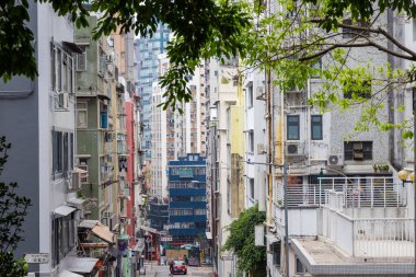 Hong Kong - 01 Nisan 2024: Hong Kong merkezi Soho bölgesi