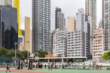 Hong Kong - 05 Nisan 2024: Hong Kong Wanchai bölgesinde Southorn Playground