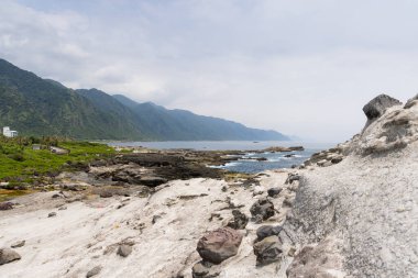 Hualien, Tayvan 'daki Pasifik Sahili Manzaralı Eğlence Bölgesi