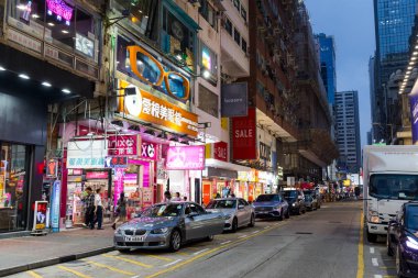 Hong Kong - 02 Nisan 2024: Mong kok bölgesinde Hong Kong şehri