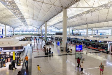 Hong Kong - 12 Nisan 2024: Hong Kong Uluslararası Havaalanı