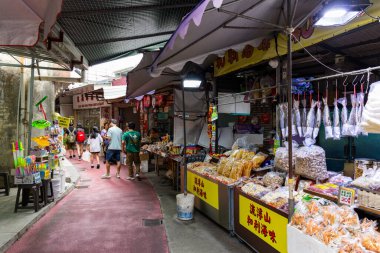 Hong Kong - 28 April 2024: Hong Kong Seafood market in Yuen Long Lau Fau Shan district clipart