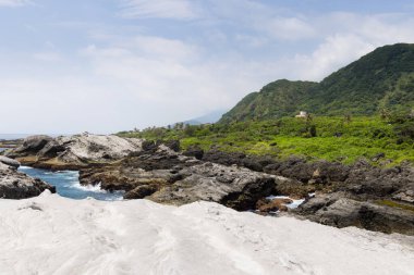 Hualien, Tayvan 'daki Pasifik Sahili Manzaralı Eğlence Bölgesi