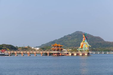 Tayvan 31 Ocak 2024: Kaohsiung Lotus Gölü Tayvan