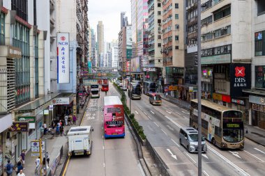 Hong Kong 25 Nisan 2024: Mong Kok bölgesindeki Hong Kong şehri