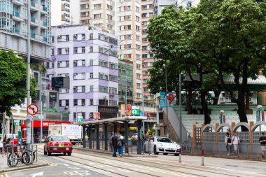 Hong Kong 27 Nisan 2024: Wan Chai bölgesindeki Hong Kong şehri