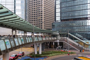 Hong Kong 01 Nisan 2024: Merkez Bölgedeki Hong Kong ofis kulesi