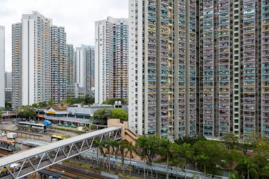 Hong Kong 03 Nisan 2024: Tin Shui Wai 'deki Hong Kong yerleşim bölgesi