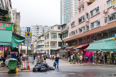 Hong Kong 06 Nisan 2024: Cheung Sha Wan 'da yerel yaşam