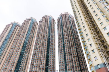 Hong Kong 'daki apartmanın alt manzarası.
