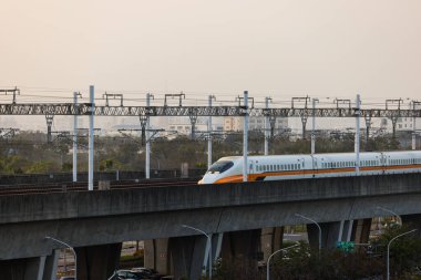 Tayvan 22 Mart 2023: Tainan 'da Tayvan Yüksek Hız Treni