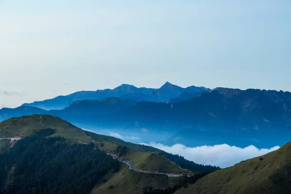 stock image Beautiful mountain range in Qingjing Farm of Taiwan
