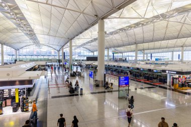 Hong Kong 05 Nisan 2024: Hong Kong şehrindeki Tamar Park 'taki Takım Laboratuvarı Devamlılığı Sanat Limanı