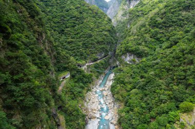 Taroko Boğazı Hualien Tayvan 'daki Taroko Ulusal Parkı' nda.