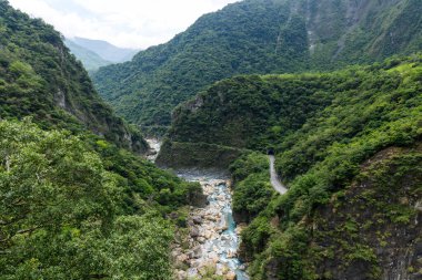 Taroko Boğazı Hualien Tayvan 'daki Taroko Ulusal Parkı' nda.