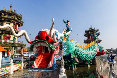 Tayvan 31 Ocak 2024: Kaohsiung Lotus Gölü Tayvan