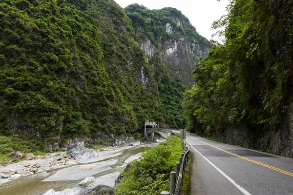 stock image Forest road through the Hualien taroko national park at Taiwan