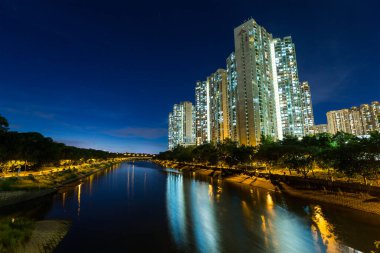 Hong Kong 21 Haziran 2016: Tin Shui Wai 'deki Hong Kong konut binası