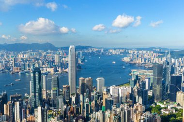 Hong Kong 22 Haziran 2016: Hong Kong şehir silueti