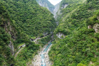 Taroko Boğazı Hualien Tayvan 'daki Taroko Ulusal Parkı' nda.