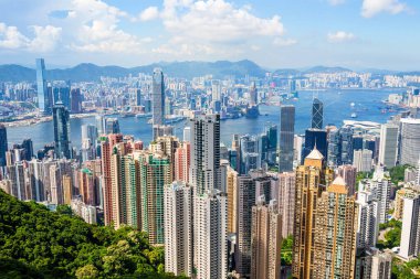 Hong Kong 22 Haziran 2016: Hong Kong şehir silueti