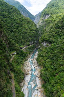 Taroko Boğazı Hualien Tayvan 'daki Taroko Ulusal Parkı' nda.