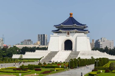 Taipei, Tayvan 17 Nisan 2023: Tayvan Taipei 'deki Chiang Kai shek Anıt Salonu