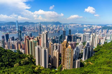 Hong Kong 22 Haziran 2016: Hong Kong şehir silueti