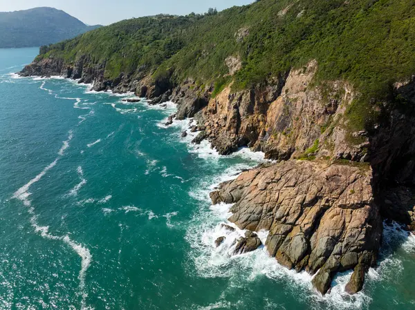 stock image Aerial view of Hong Kong Sai Kung natural landscape geopark 