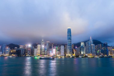 Hong Kong 27 Nisan 2024: Hong Kong şehir gecesi