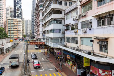 Hong Kong 25 Nisan 2024: Mong Kok bölgesindeki Hong Kong şehri