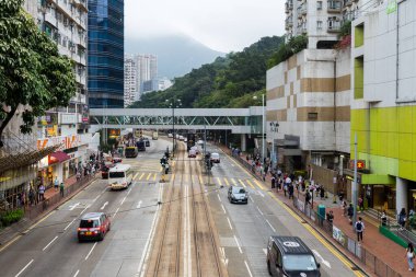 Hong Kong 24 Nisan 2024: Chai Wan bölgesinde Hong Kong