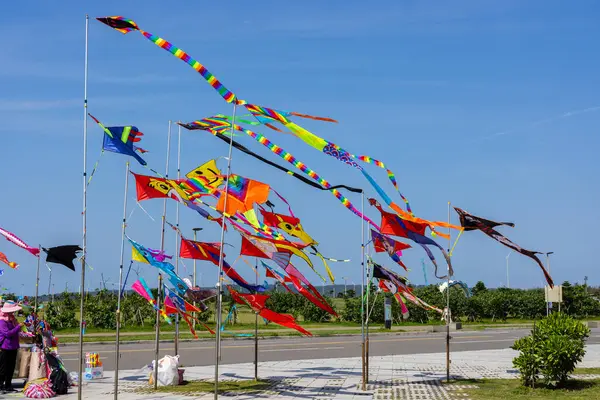 stock image taiwan 10 may 2024: selling kite in the park hsinchu nanliao in taiwan