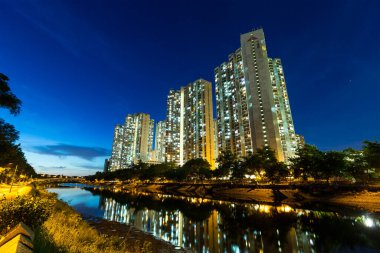 Hong Kong 21 Haziran 2016: Tin Shui Wai 'deki Hong Kong konut binası