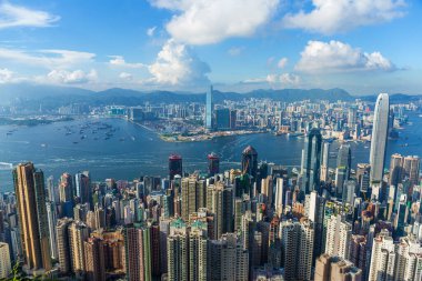 Hong Kong 22 Haziran 2016: Hong Kong şehir silueti