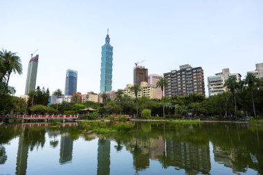 Hong Kong 14 Eylül 2023: Taipei şehir simgesi