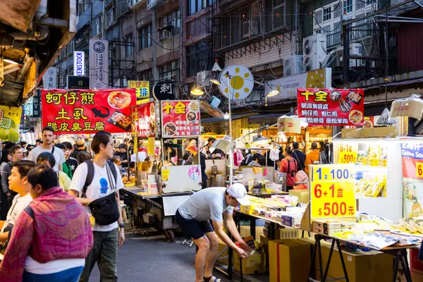 stock image Taiwan 22 March 2024: Raohe street market in Taipei city 