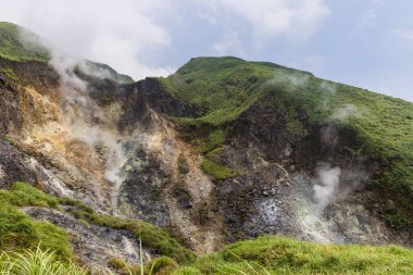 Tayvan 'ın Yangmingshan Milli Parkı' ndaki Huangxi sıcak bahar dinlenme alanı.