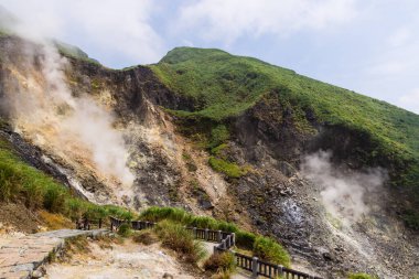 Tayvan 'ın Yangmingshan Milli Parkı' ndaki Huangxi sıcak bahar dinlenme alanı.