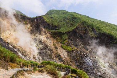 Tayvan 'ın Yangmingshan Milli Parkı' ndaki Huangxi sıcak bahar dinlenme alanı.
