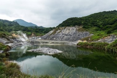 Tayvan 'ın Yangmingshan Milli Parkı' ndaki Huangxi sıcak bahar dinlenme alanı.