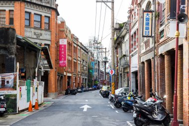 Taipei, Tayvan 21 Haziran 2024: Dihua Caddesi 'ndeki Taipei turist sokağı