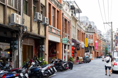 Taipei, Tayvan 21 Haziran 2024: Dihua Caddesi 'ndeki Taipei turist sokağı