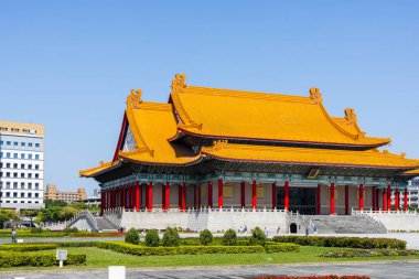 Tayvan 4 Ağustos 2024: Ulusal Konser Salonu ve Taipei kentindeki Ulusal Tiyatro