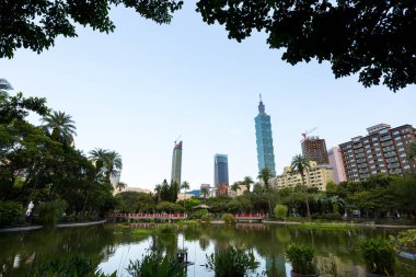 Hong Kong 14 Eylül 2023: Taipei şehir simgesi